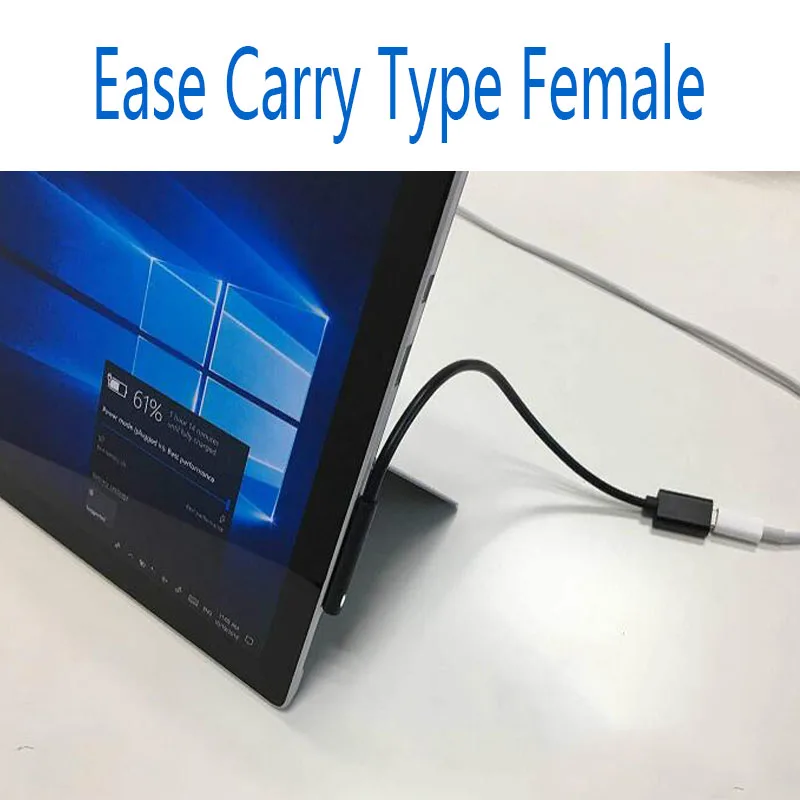 Usb tipo c pd 15v Adaptador de Carregador Conversor Cabo de Carregamento para Microsoft Surface Pro go Livro Laptop 2 - Imagem 2