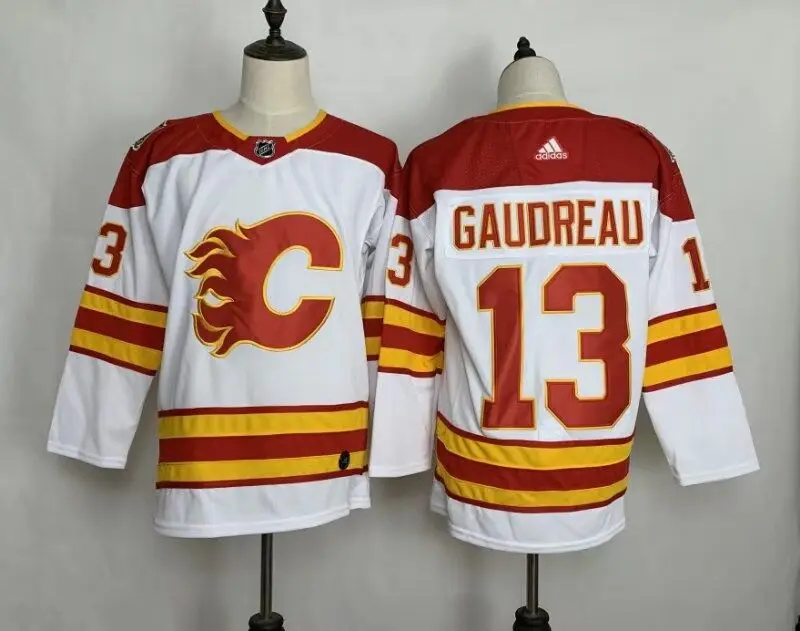 Новинка, все сшитые мужские трикотажные изделия Calgary#13 Johnny gaudreau