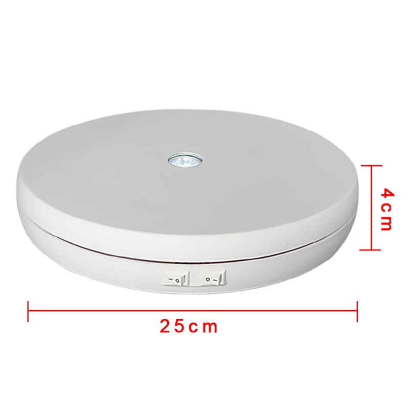 25cm elétrica rotativa carrinho com luz led