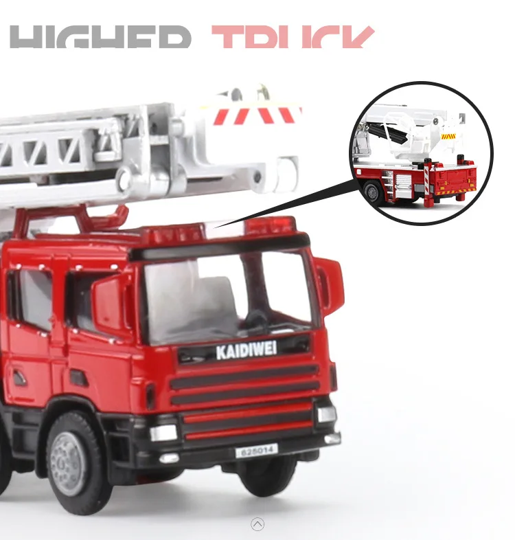 Cadeve 1: 50 детская игрушка Инженерная модель автомобиля скалолазание пожарная модель автомобиля из сплава