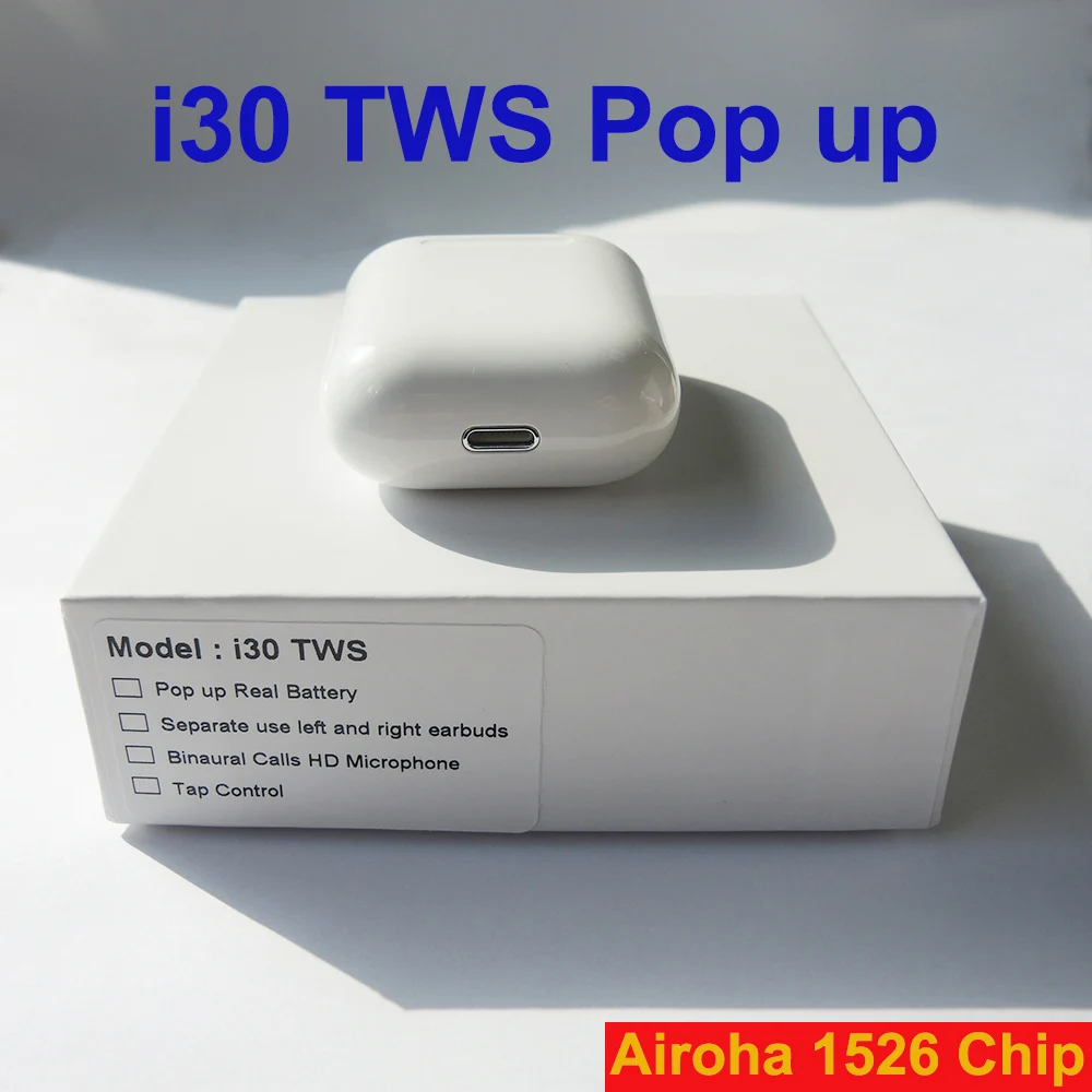 I30 TWS Airoha bluetooth наушники беспроводные супер звук наушники 1:1 всплывающие bluetooth наушники PK i60 i200 i9000 TWS