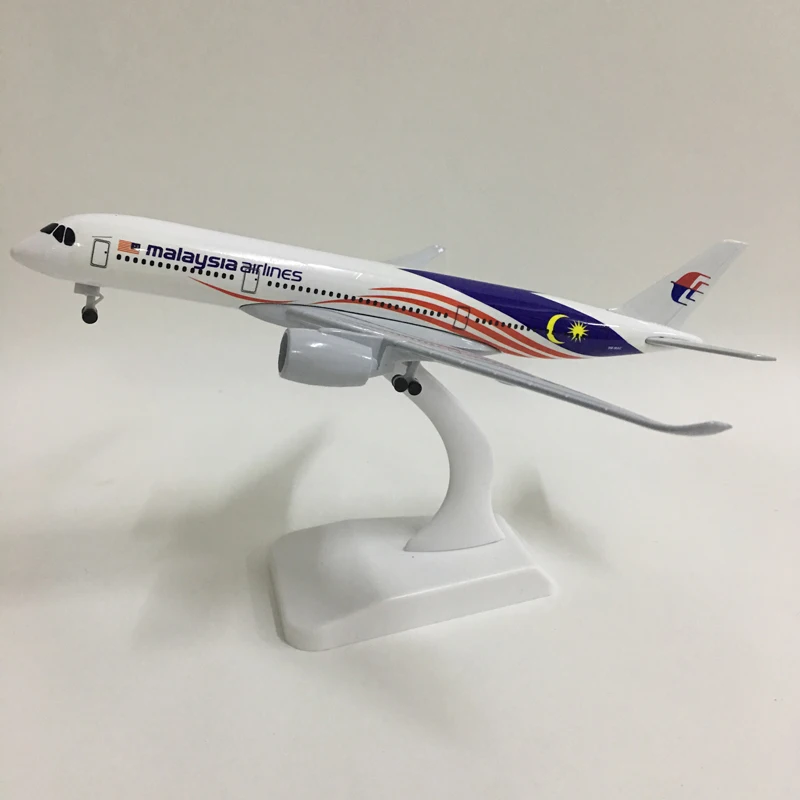 JASON TUTU 20cm Plane 1:300 Diecast metal plane model toy Malaysia Airlines airplane model airbus 350 aircraft model for assembl