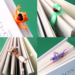 Marque page stéréo 3D pour livres, marque page créatif, Design Animal mignon, dessin animé pour enfants, fournitures de papeterie, marque page en PVC 
