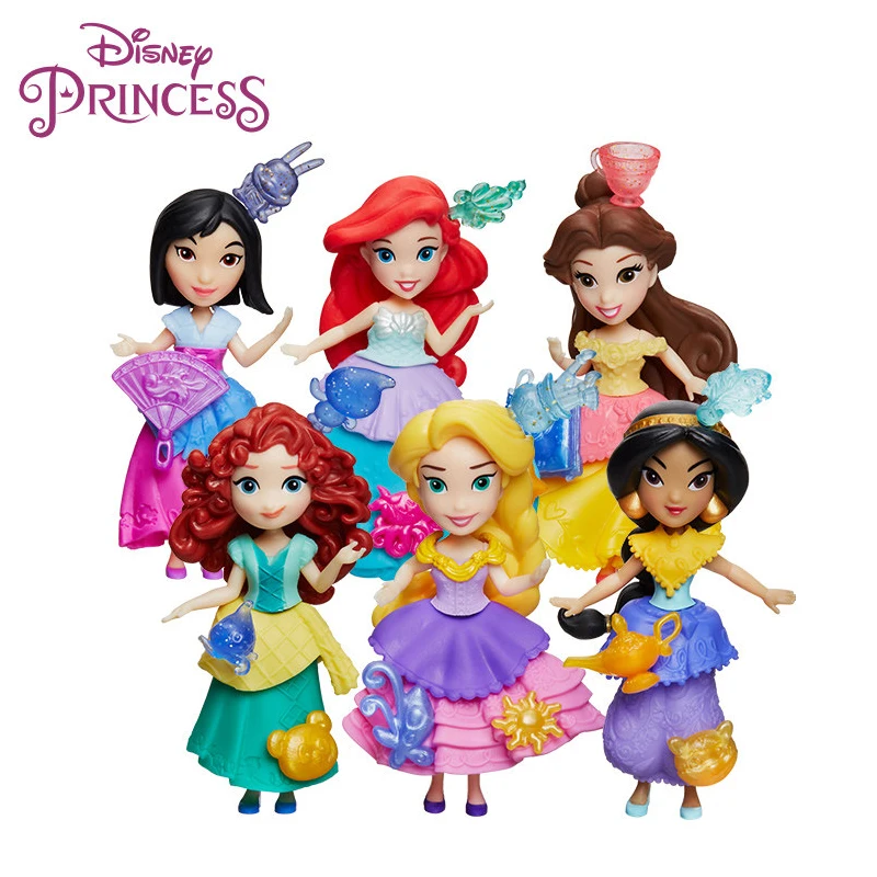 Disney Princess Toy Original Belle Jasmine Aurora Cinderella Merida Mulan Tiana Action Figure Legends Model Doll Birthday Gifts