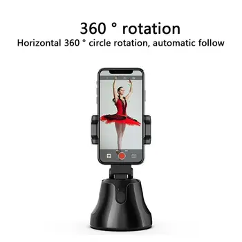 

360° Record Smartphone Selfie Shooting Camera Stick, Object Tracking Face tracking Phone Stand For Youtube Video Photo Volg