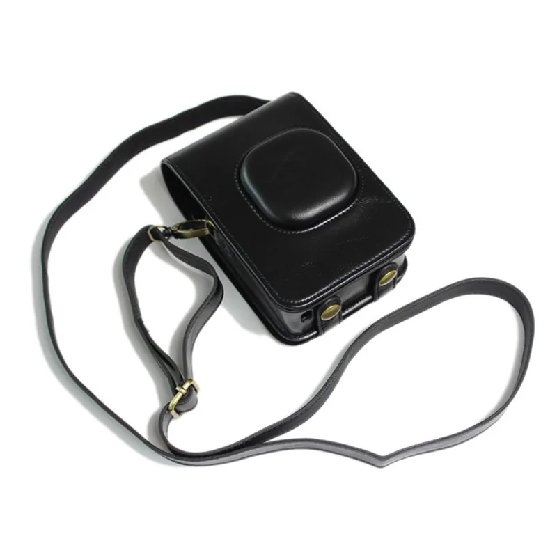 Чехол для камеры FUJIFILM instax mini LiPlay из искусственной кожи с винтажным плечевым ремнем, защитный чехол для камеры