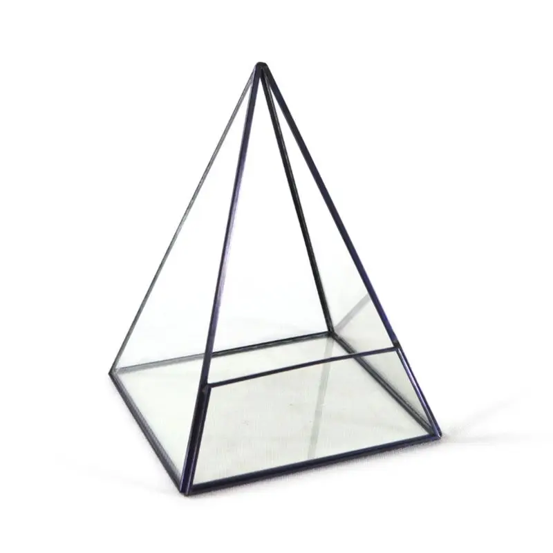 Современная стеклянная коробка для хранения террариума стеклянный держатель для украшений Пирамида настольное суккулентное растение Террариум коробка/подвесной держатель для растений чехол