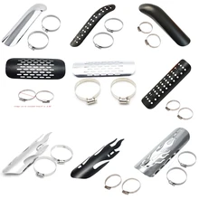 Универсальный мотоциклетный хромированный Глушитель Трубы тепловой щит крышка защита автомобильные чехлы для Harley Custom Chopper Cruiser