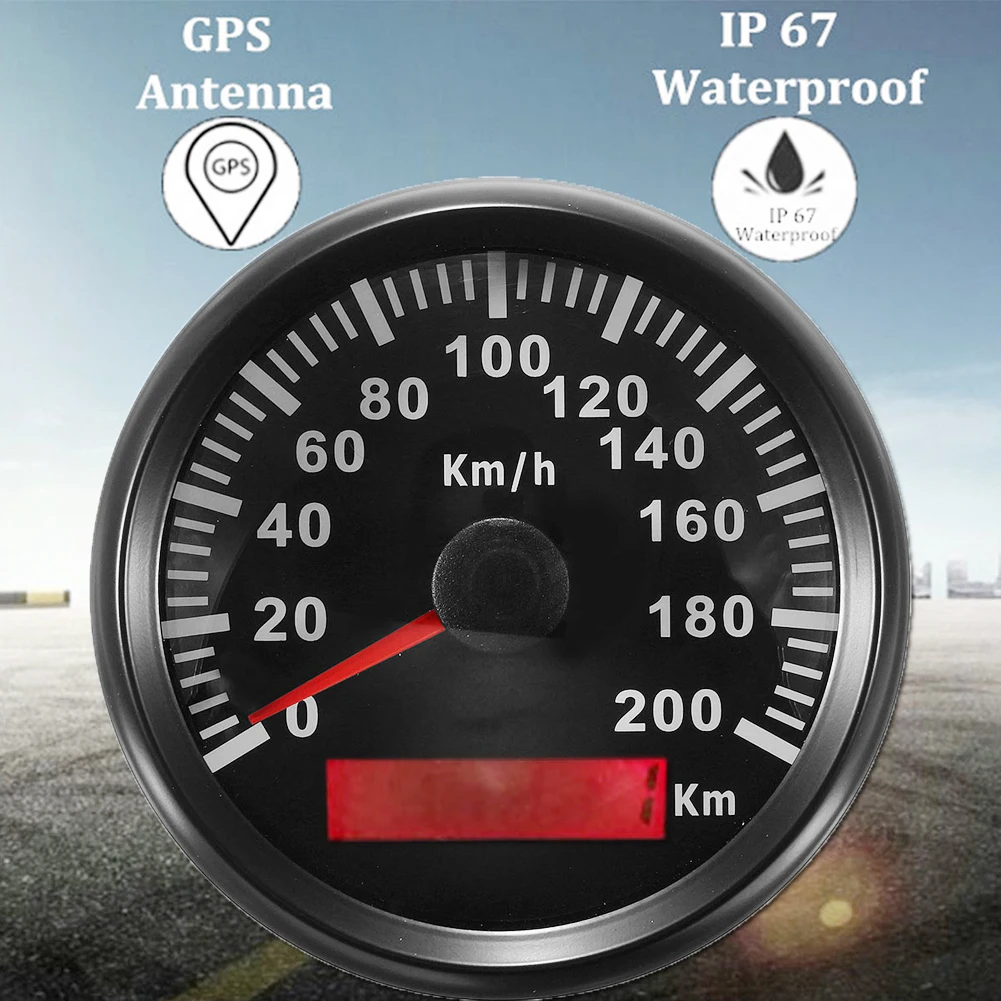 200 км/ч автомобиль мотоцикл цифровой gps Спидометр Водонепроницаемый одометр манометр