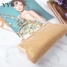 Клатч со стразами и кристаллами, Серебряное золото, вечерняя сумочка в виде жемчужины, женский клатч, кошелек для коктейлей, выпускного вечера, вечерние, черные, Pochette Femme