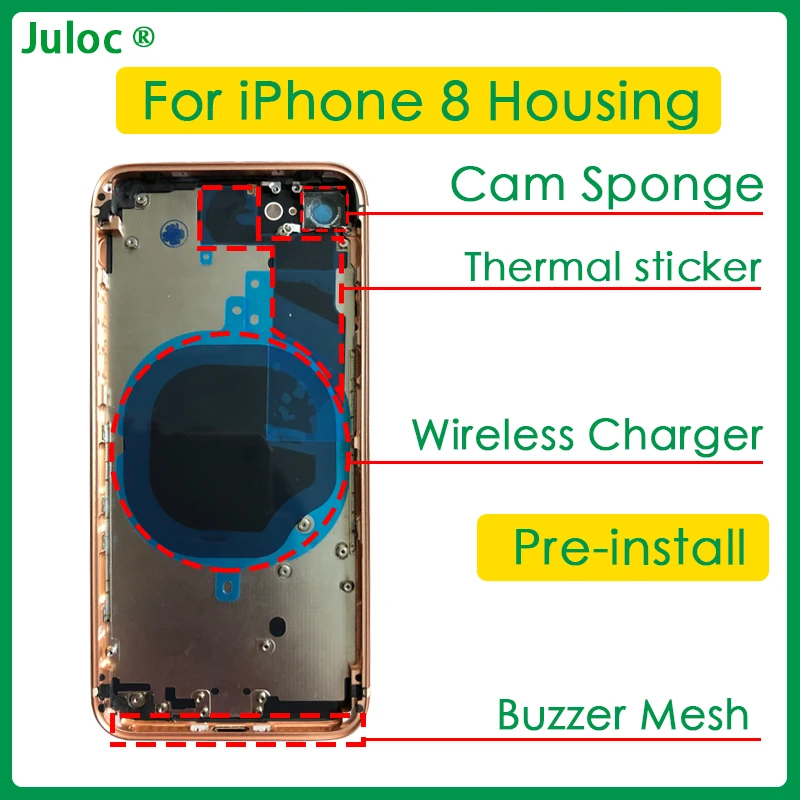 

Original Quality for iphone 8 Frame 8G Housing Battery Cover Back Door Middle Chassis