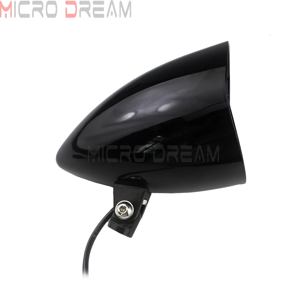 Черный мотоцикл 5,7" пулевидная фара универсальная для Harley Sportster 883 1200 XL Softail Dyna Bobber Chopper пользовательская головная лампа