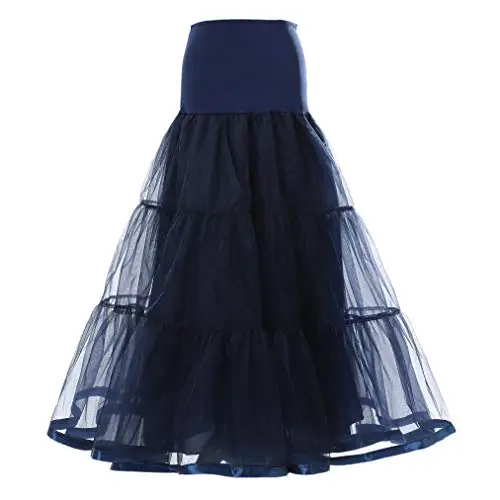 WOWBRIDAL длинная юбка гофрированная кринолиновая винтажная Свадебная Нижняя юбка для свадебных платьев Нижняя юбка-пачка в стиле рокабилли