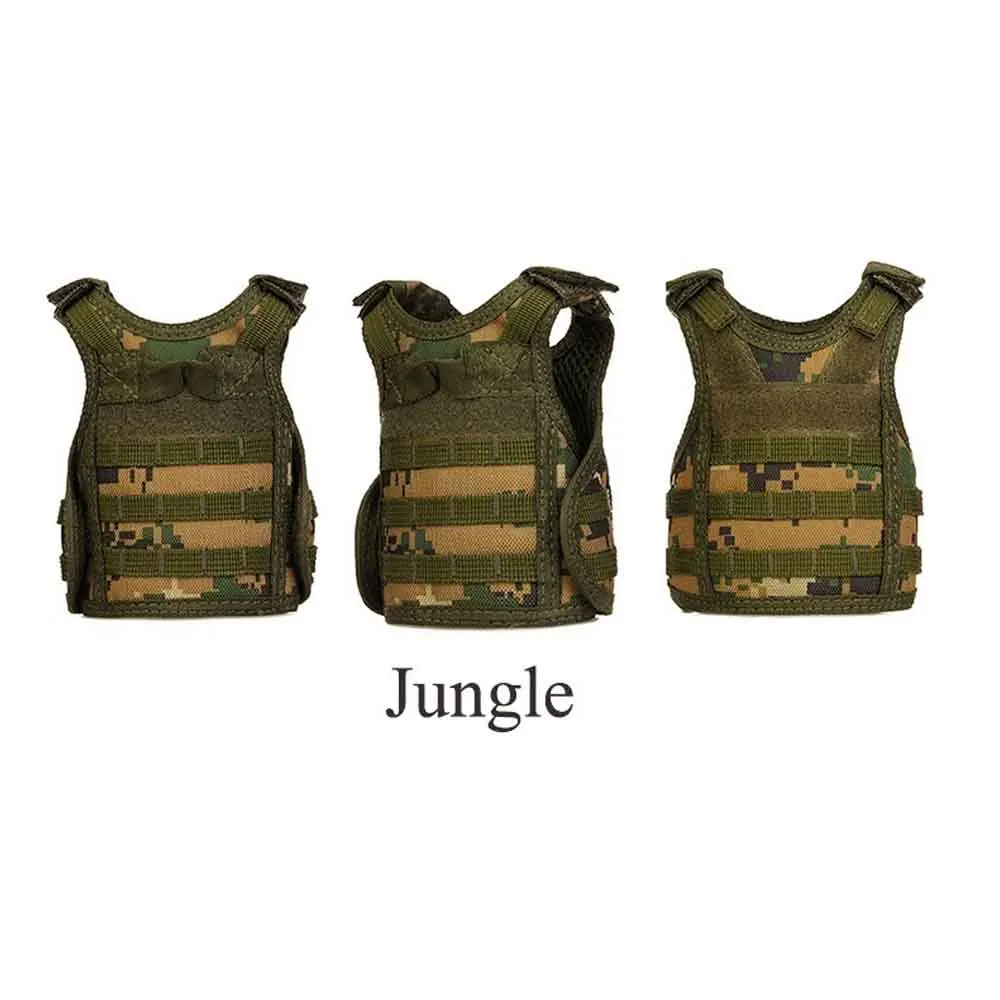 Jungle digital Походный Регулируемый Чехол для пивной бутылки мини тактический жилет 5 цветов прочный Оксфордский тканевая полоса пивная бутылка жилет ночной клуб изолятор - Цвет: Jungle digital