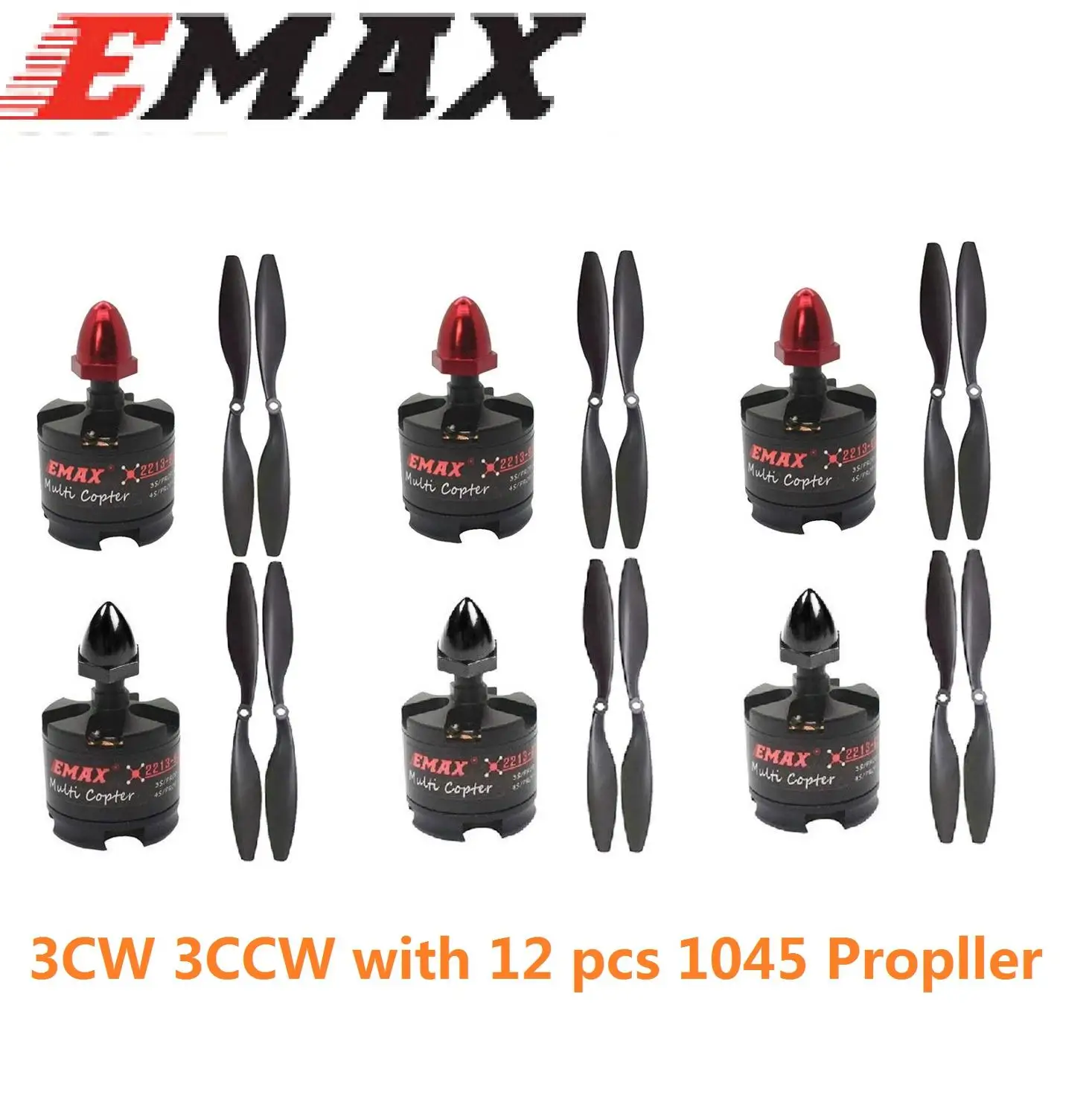 6 шт./лот EMAX Mt2213 935kv бесщеточный мотор 3CW 3CCW с 6 пар 1045 Propller для DJI F450 F550 Квадрокоптер гексакоптер с дистанционным управлением