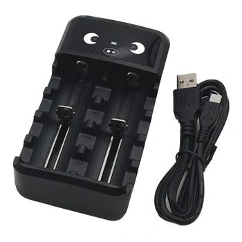 

C2 3.7V 18650 21700 26650 Double Channel Intelligence USB 2A Li-ion Battery Fast Charger