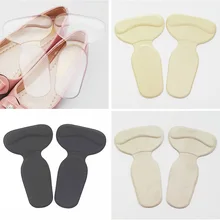 1 пара силиконовая гелевая наклейка пятки Мягкая Т-образная обувная Подушка наклейка пятки износостойкая противоскользящая с толстой подушкой прозрачная