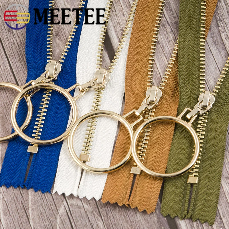 2/5 шт Meetee автоматический замок 3# Металлические молнии 20 см закрытые молнии для шитья сумки, юбка DIY аксессуары для одежды ZA152