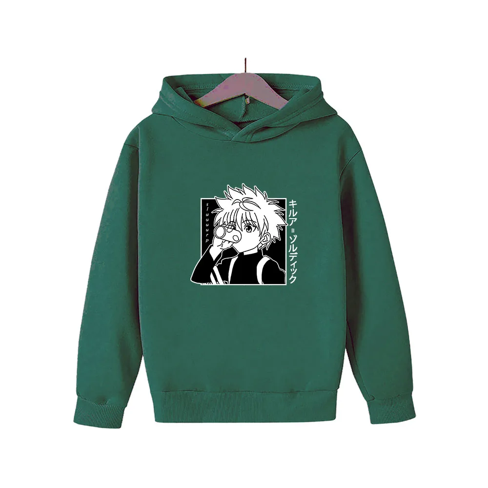 

Killua Hoodie Boys and Gilr Unisex Kawaii Hunter X Hunter Graphic Loose Tops Sweatshirt Japanese Streetwear Clothes for Children