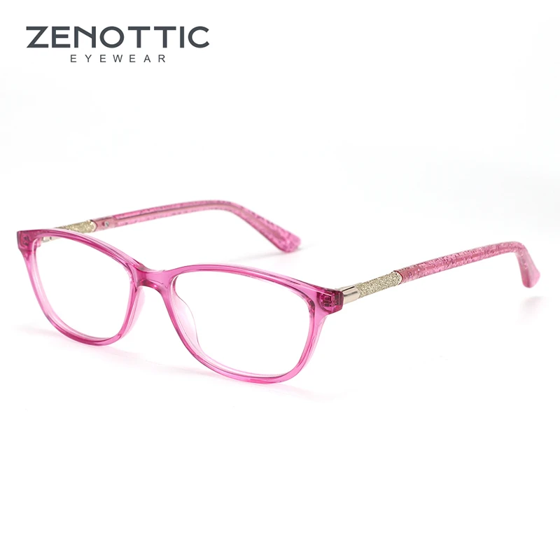 ZENOTTIC, винтажные очки, оправа, женские очки, ацетатная оправа, оправа для очков, женские, оправа для очков, очки BT7091 - Цвет оправы: 001
