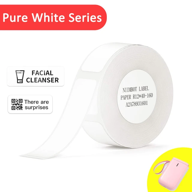 NiiMbot Thermal Transparent Printer Paper Waterproof Oil Proof White  Kitchen Cosmetics Name Date price Labels for D11 Printer - AliExpress