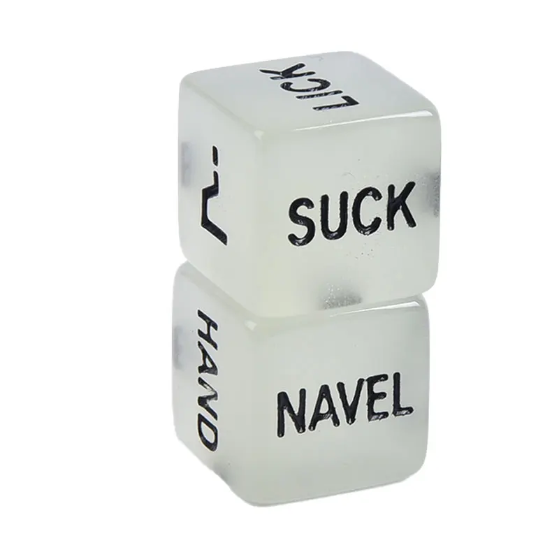 2pcs Funny Glow in Dark Love Dice Toys Adult Couple Lovers Games Aid Sex Party Toy valentines day gift for boyfriend girlfriend