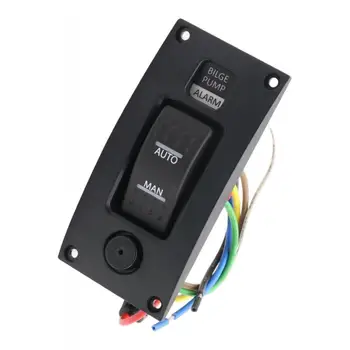 

New Plastic Marine Boat 3 Way Bilge Pump Switch Panel with LED Backlight ON-OFF-ON
