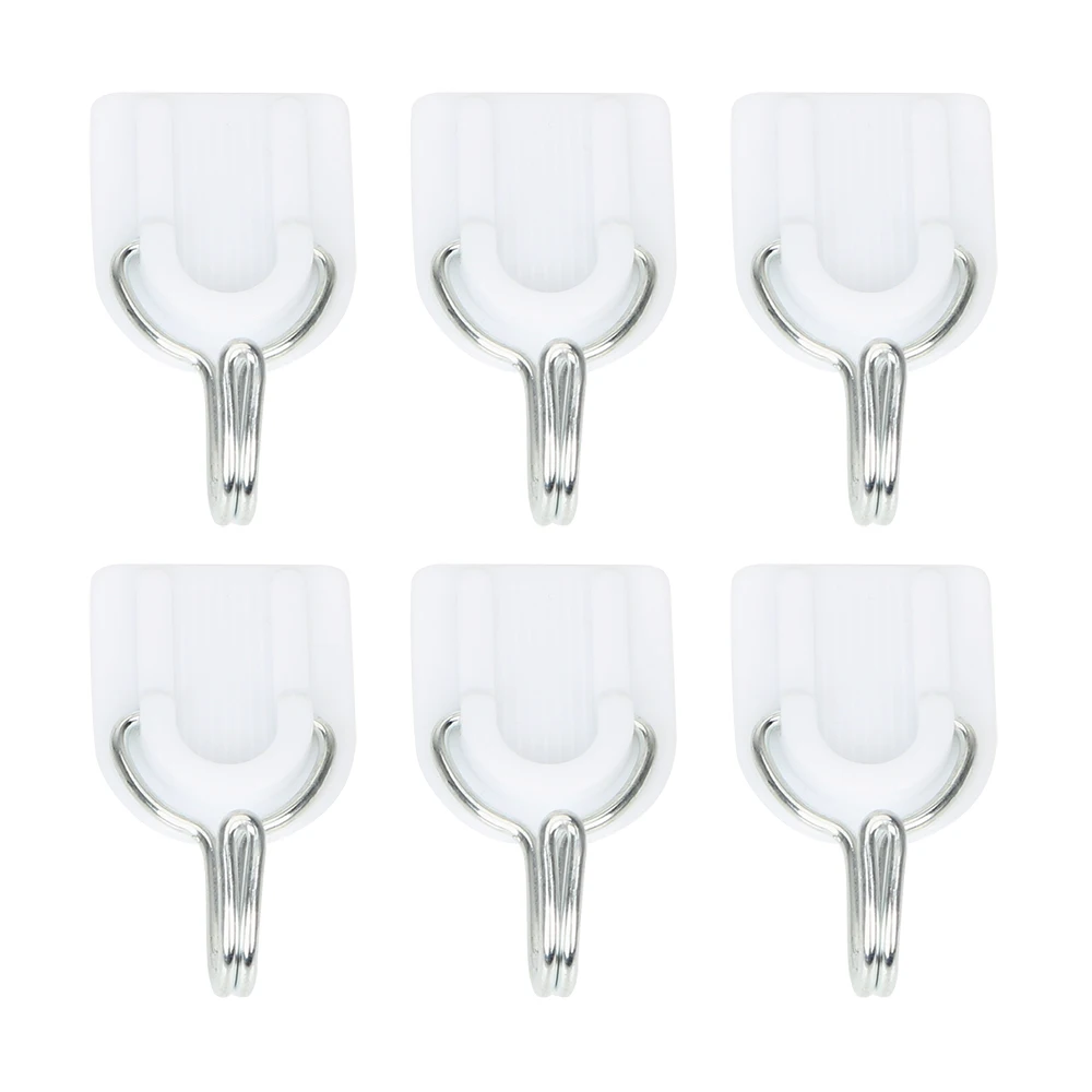 

Wall Plastic Hook 6pcs/set Creative Stainless steel Door Sticky Hanger Holder Strong Adhesive Hook Wall Mounted Kitchen Bathroom