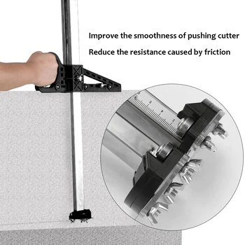 

Manual Gypsum Board Cutter Hand Push Drywall Cutting Artifact Tool Stainless Steel Woodworking Cutting Board Tools Double Blade