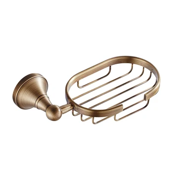 

Retro European Antique Brass Soap Net Soap Box Hotel Bathroom Soap Dish Soap Holder Wall Mounted Innovative Soap Rack Basket