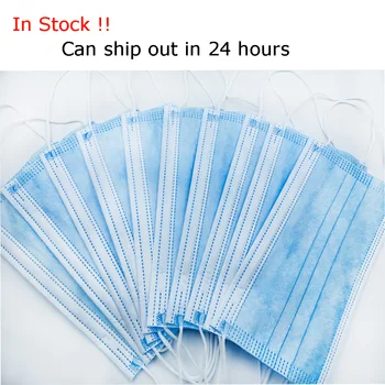 

Disposable Protective Mask 3 layers Filter Protection Facial Security Protective Non Woven Earloop Mouth Masks 24 hours Shipping