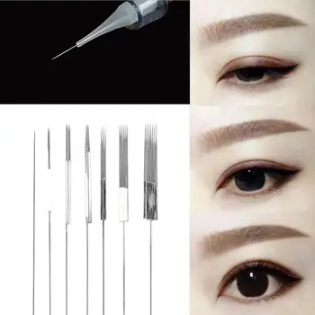 

Permanent Makeup Tool 50Pcs 1/3/5/7RL 3/5/7F Microblading Needle Eyebrow Permanent Eyeliner Lip Tattoo Makeup Needle