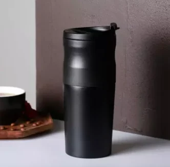 Черный Xiaomi LAVIDA, электрическая кофейная чашка из нержавеющей стали, 427 мл, шлифовальная машина, двухслойный фильтр, мини кухонная шлифовальная машина, кофе в зернах, кофе в кафе - Цвет: Черный