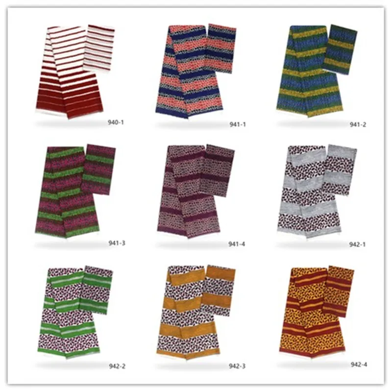 Новое прибытие высококачественный хлопковый, Африканский Воск Ткань шелковая атласная шифоновая ткань принты Audel ткань 4+ 2 ярдов 942 941