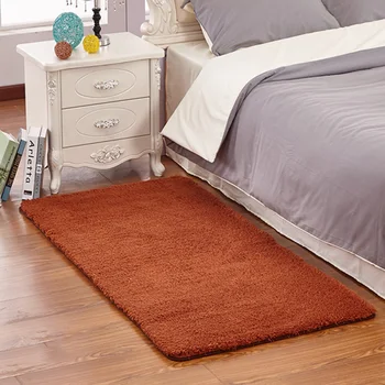 

Plush Carpet Solid Thick Soft Fluffy Rugs Living Room Bedroom Coffee Table Carpets Anti-slip Large Size Bed Side Floot Mats