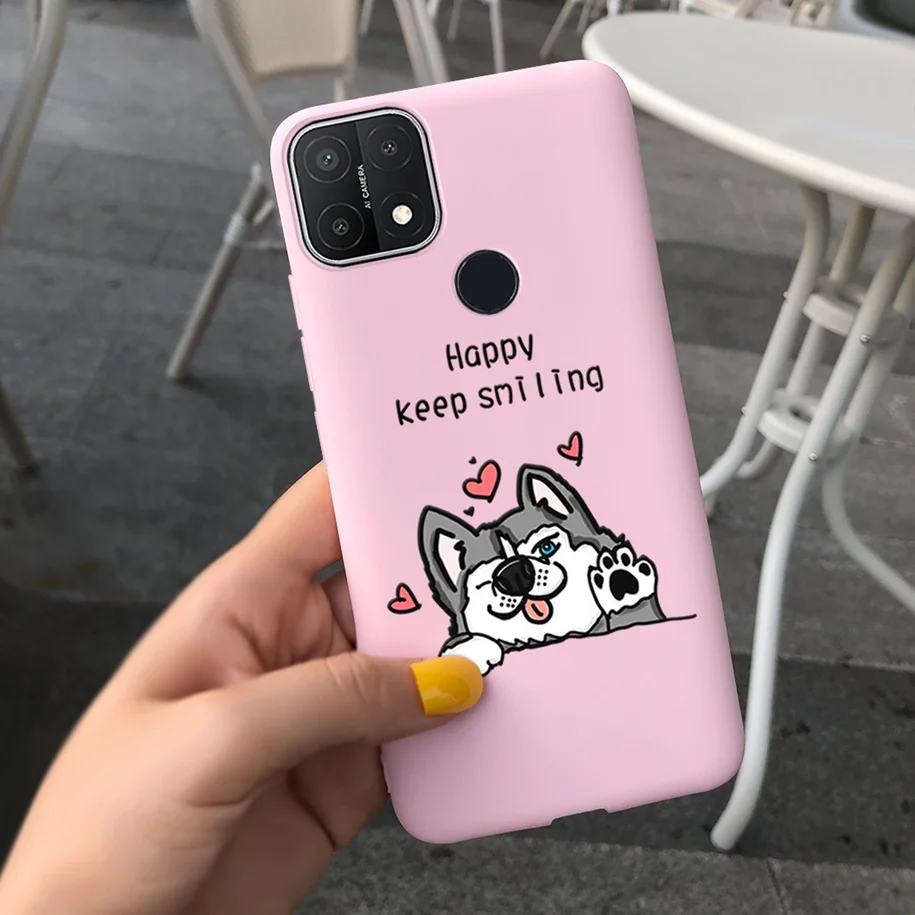 cases for oppo cell phone Couple Love Heart Case For OPPO A15 A15s A 15 Phone Case Cute Cartoon Painted Matte Bumper Soft Cover For OPPOA15s CPH2179 Funda best case for oppo