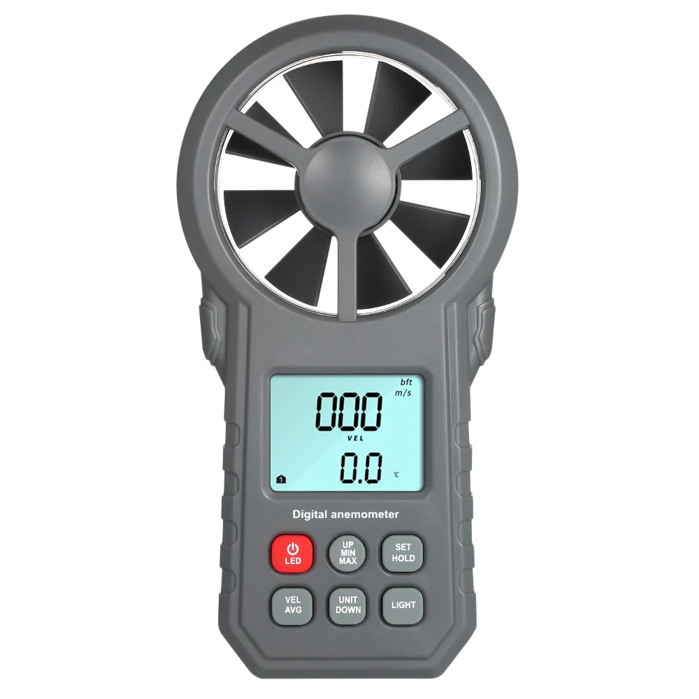 

Professional LCD Digital Anemometer Wind Speed Meter Anemometer Air Flow Tester Meter Volume Ambient Temperature Humidity