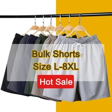 Free Ship Summer Shorts Men Sports Shorts Plus Size 8XL Male Short Pant Beachwear Bulk Shorts Elastic Waist Straight Boardshorts