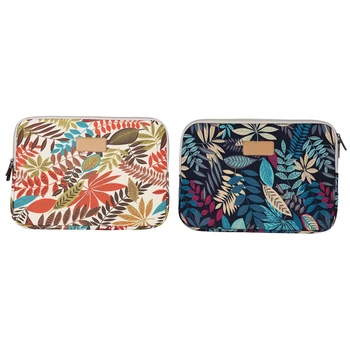 

2Pcs LISEN Laptop Sleeve Case 13 Inch Computer Bag, Notebook,for Ipad,Tablet,for MacBook(Blue Forest&White Forest)