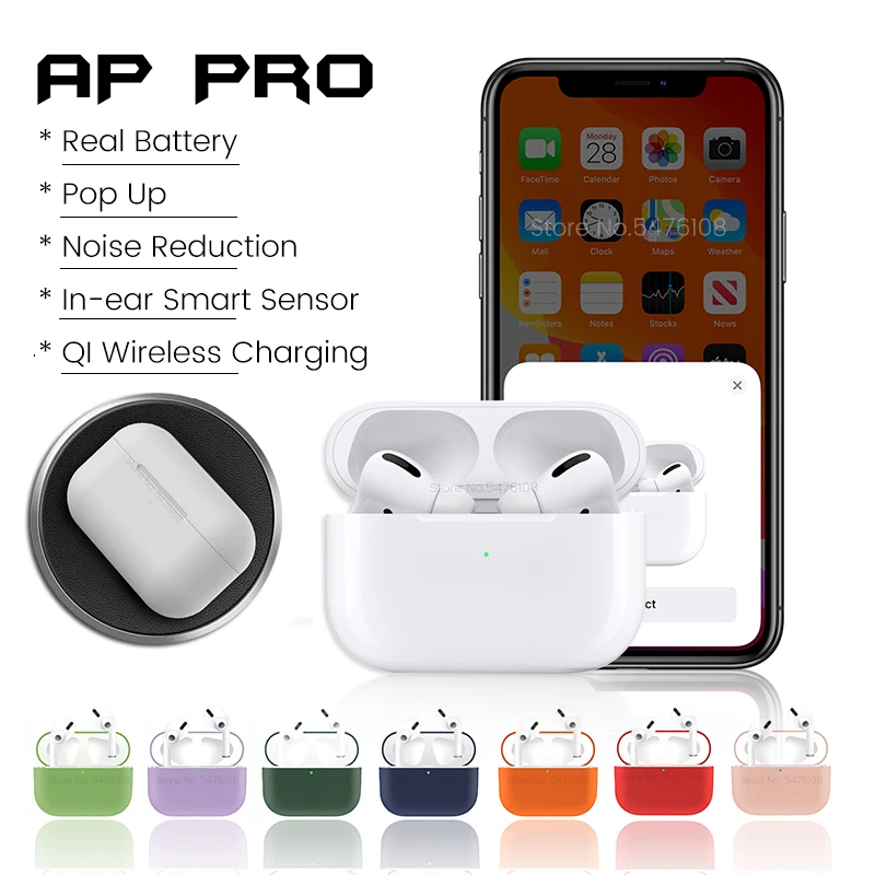 AP PRO TWS Новые bluetooth наушники с шумоизоляцией PK i100000 i500 i9000 i90000 pro Наушники для iphone andorid mobile