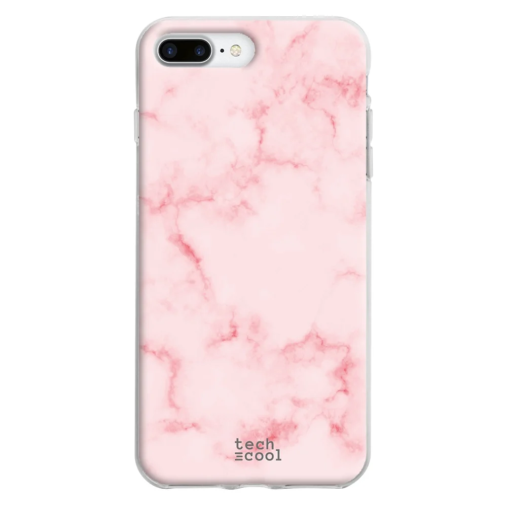 FunnyTech®Чехол для Iphone 7 Plus / 8 l с мраморной текстурой розовый | Мобильные телефоны и