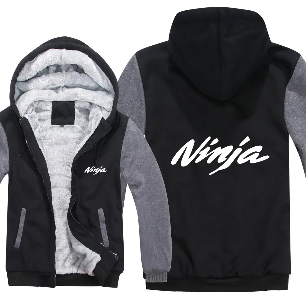 

Kawasaki Ninja Hoodies Men Fashion Coat Pullover Wool Liner Jacket Kawasaki Ninja Sweatshirts Hoody HS-105