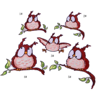 

1pcs Lovely Owl Birds Animal Patches Iron On Embroidered Animal Applique Cute Fabric Patch Clothes Bags DIY Decoration Patches