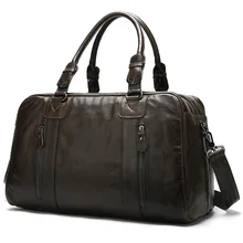 Большие вместительные мужские дорожные сумки из натуральной кожи, дорожные сумки для путешествий, повседневные чемоданы, большие выходные сумки для мужчин, сумка на плечо