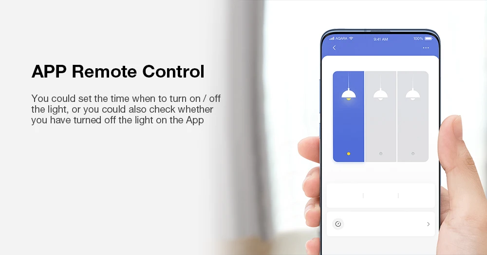 AQara QBKG21LM Wireless Smart Wall Switch 1-gang Design APP / Voice Control Over-heat Protection