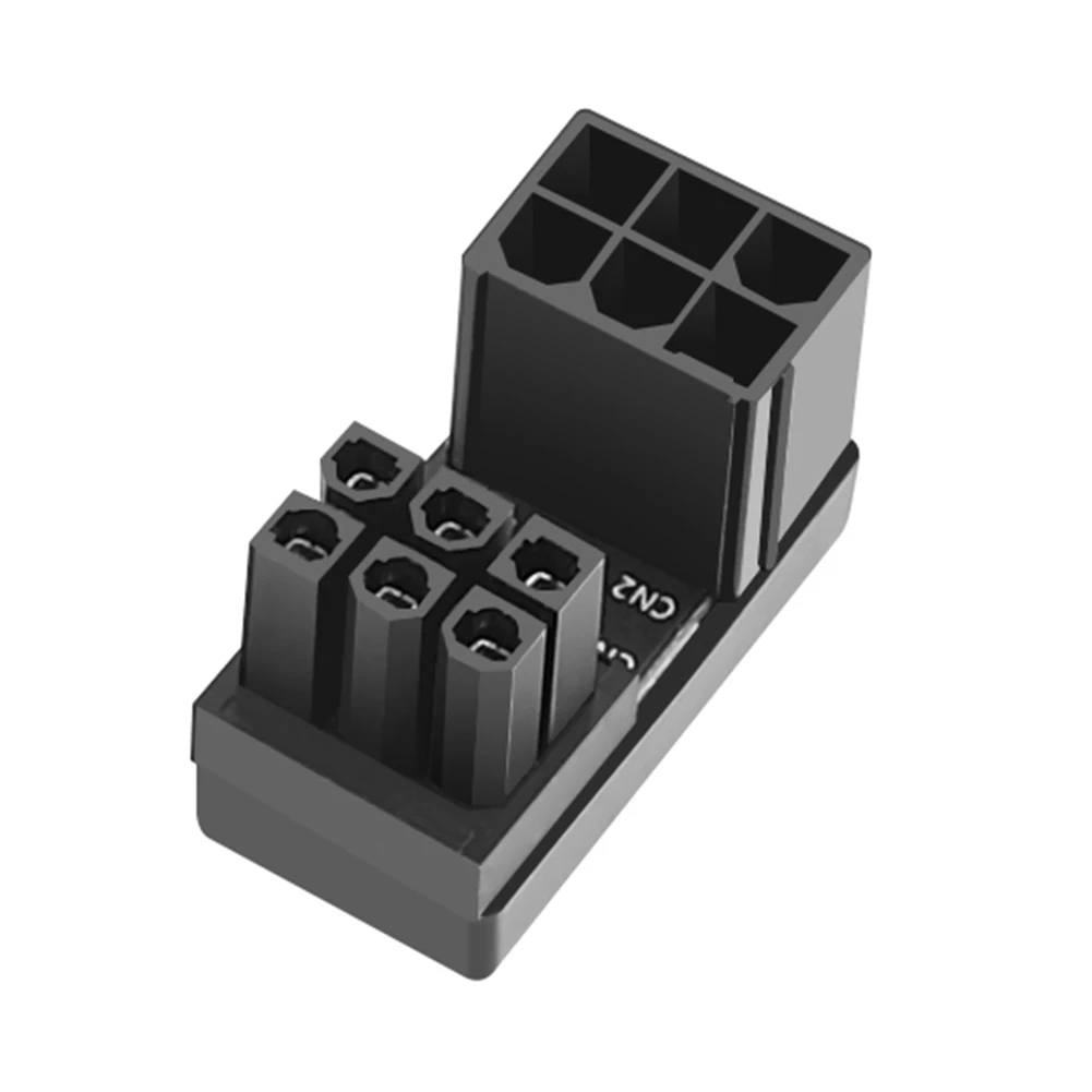 Power Adapter ATX 8Pin 6Pin Female to 8Pin 6Pin Male 180 Degree Angled Power Adapter for Desktop Graphics Video Card GPU