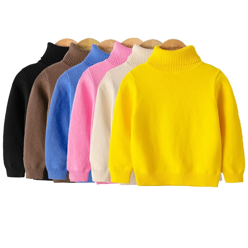 Closeout Boys Sweaters Pullover Jumper Turtleneck Knitted Baby-Girls Outerwear Autumn Winter Cotton 73oGrl7Rx