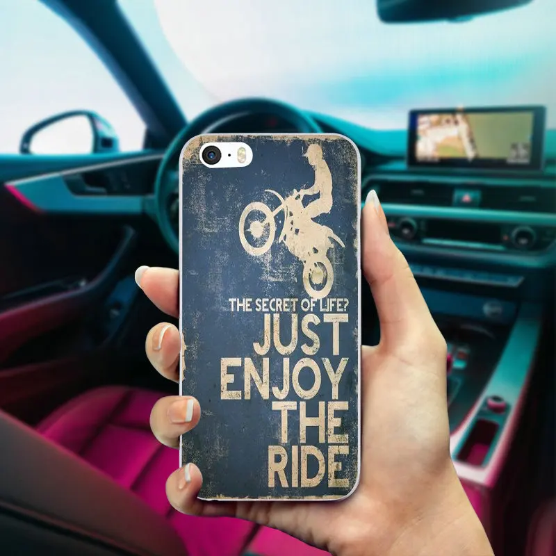 Picture 7 Мягкий ТПУ Прозрачный чехол для телефона, сумка для iPhone X 10 7 6 6s 8 Plus 4 4S 5 5S SE 5C, сумки ретро Мото Кросс, мотоциклетная спортивная сумка - Цвет: Picture 7