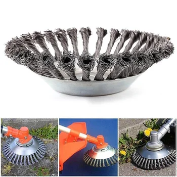 

6 Inch Steel Wire Wheel Brush Grass Trimmer Head Cleaning Tools Lawn Mower Grass Cutter For Garden Lawn Care
