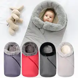 Зимние теплые спальные мешки для новорожденных; пеленка для младенцев; переносное одеяло для коляски; детская коляска; муфта для ног;